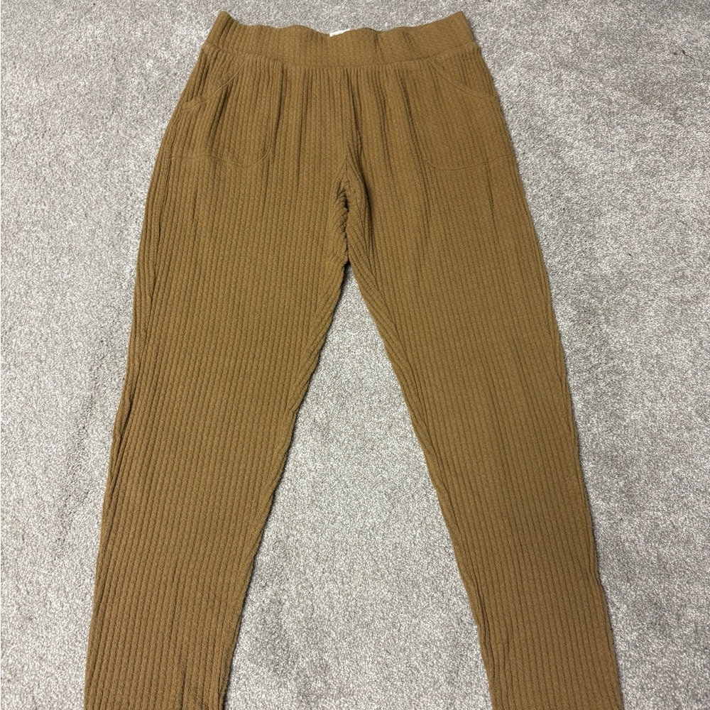 Amazon Brown Ribbed Track Pants